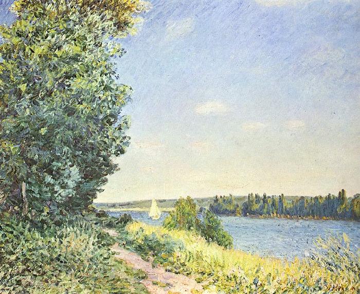 Alfred Sisley abends bei Sahurs Norge oil painting art